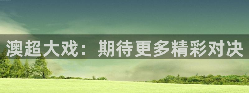 澳超大戏：期待更多精彩对决