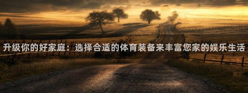 升级你的好家庭：选择合适的体育装备来丰富您家的娱乐生活